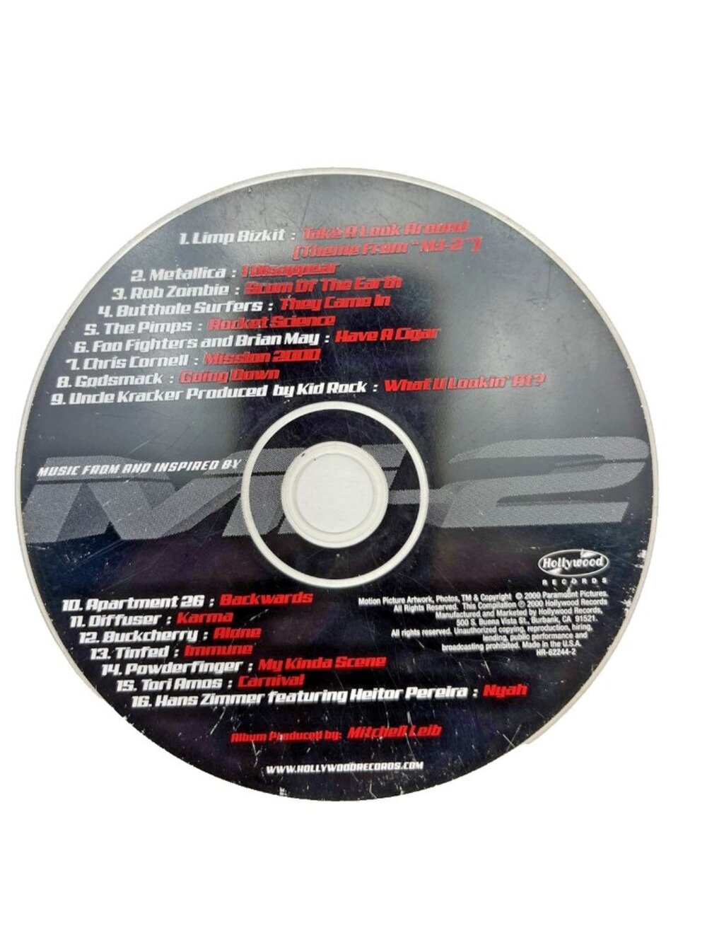 M:i-2 : Music From And Inspired By (2000 Film) - Audio CD - **DISC ONLY**